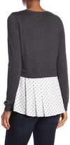 Thumbnail for your product : Susina Pleated Twofer Sweater (Regular & Petite)