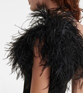 Thumbnail for your product : Elie Saab Feather-trimmed knit top