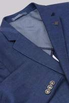 Thumbnail for your product : Moss Bros Slim Fit Blue Linen Cotton Jacket