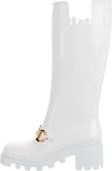 Gucci 1955 Horsebit Accent Rubber Rain Boots w/ Tags - ShopStyle