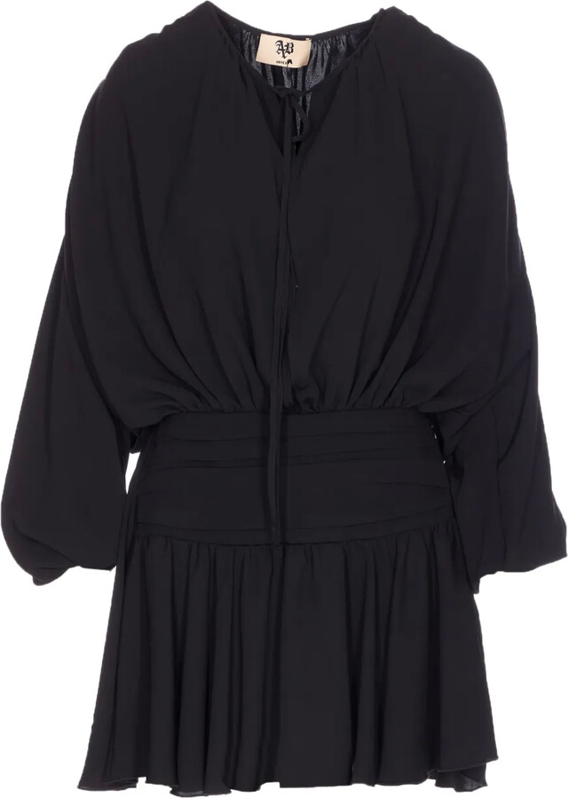 Aniye By Long-Sleeve V-Neck Mini Dress