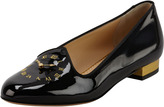 Thumbnail for your product : Charlotte Olympia Fashionably Late Patent Clock Face Slipper