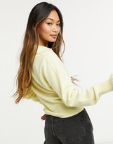 Thumbnail for your product : And other stories & knitted jumper with frill sleeves in yellow
