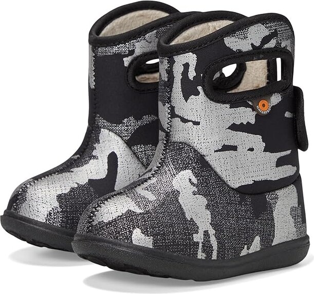 Bogs Kids Bogs II - New Metallic Camo (Toddler) Kids Shoes Black : 4 Toddler M