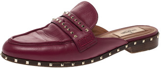 burgundy mules womens