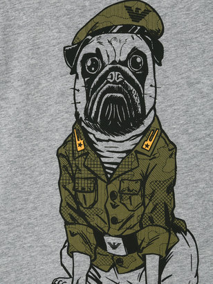 Armani Junior Dog print T-shirt