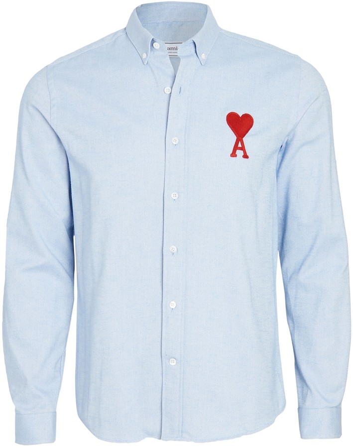 Ami Big Heart Button Down Shirt ShopStyle