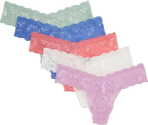 Madewell Ingrid and Isabel No Show Thong Underwear, 5-Pack