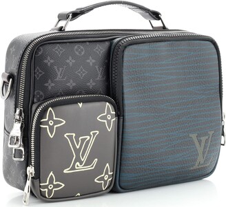 Louis Vuitton Messenger Multipocket Patchwork Monogram Eclipse Canvas and Printed Leather Black