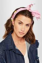 Thumbnail for your product : Maison Michel Calie Embellished Gingham Cotton Headband