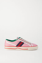 Thumbnail for your product : Gucci Tennis 1997 Webbing-trimmed Logo-embroidered Canvas Sneakers