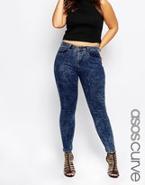 Thumbnail for your product : ASOS CURVE Ridley Skinny Jean In Acid Wash