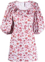 Thumbnail for your product : Patou Ruffle-Collar Floral Dress