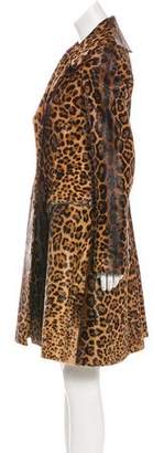 Alaia Leopard Print Ponyhair Coat w/ Tags