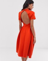 asos design ruffle maxi dress with open back in all over sequin