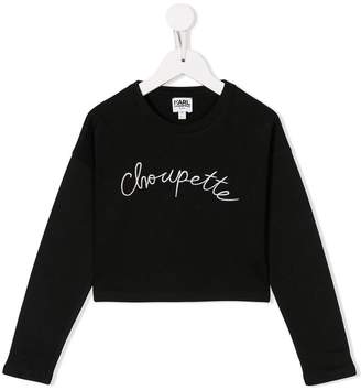 Karl Lagerfeld Paris embroidered detail top
