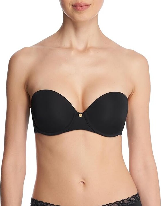 Natori Pure Luxe Strapless Contour Underwire Women's Bra Black : 32DD, Elastane/Nylon/Polyester