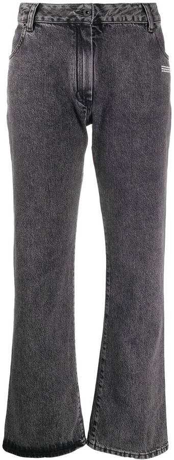 off white cropped jeans