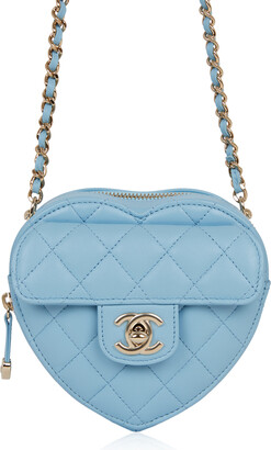 Chanel Blue Suede Handbag Mini Q6B04W2VB9000