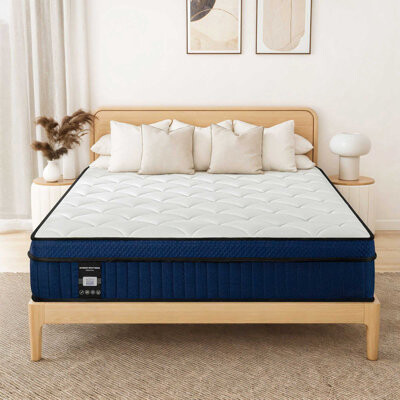 Alwyn Home Ciel Medium Cooling Gel Memory Foam Hybrid Mattress In A Box, Pressure Relief, CertiPUR-US