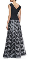 Thumbnail for your product : Kay Unger New York Feather Jacquard Ball Skirt