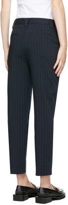 Ganni Navy Pinstripe Suit Trousers