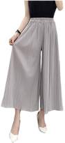 Thumbnail for your product : ARJOSA Women's Pleated Palazzo Pants Wide Leg Straight Cropped Trousers (M, )