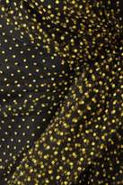 Thumbnail for your product : Carolina Herrera Flocked Silk-faille Midi Dress