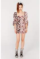 Thumbnail for your product : For Love & Lemons Houston Ruched Floral-Print Mini Dress