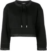Thumbnail for your product : DSQUARED2 cropped drawstring sweatshirt