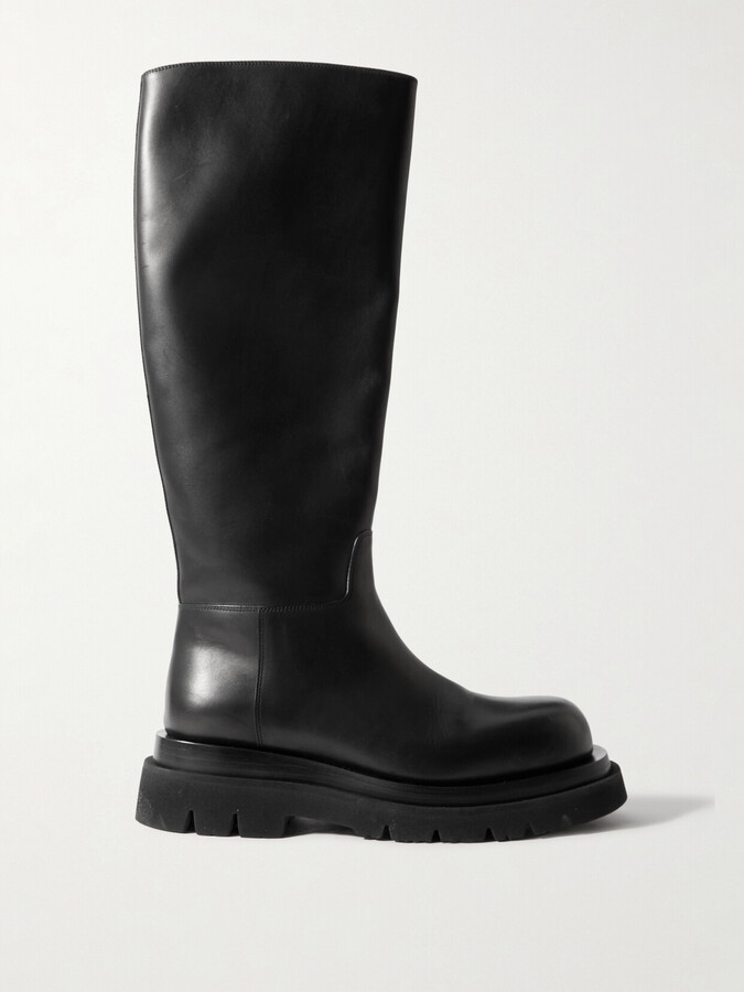 Bottega Veneta Shibuya Leather Knee Boots - Black