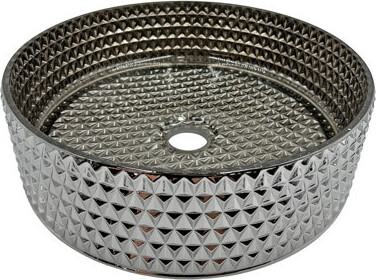 CastelloUSA Scotch 14" Glass Circular Bathroom Vessel Sink - Timeless Collection