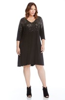 Thumbnail for your product : Karen Kane Plus Size Women's Speckled Print A-Line Dress