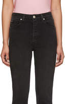 Thumbnail for your product : Amo Black Chloe Crop Piping Jeans