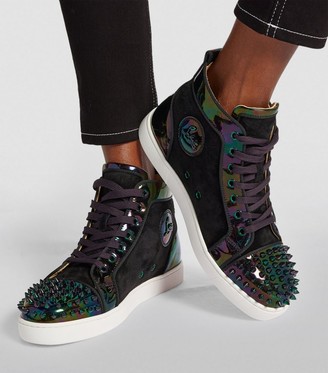 Christian Louboutin Lou Spikes Woman Orlato Patent High-Top Sneakers
