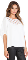 Thumbnail for your product : Catherine Malandrino Galena Drop Shoulder Oversized Silk Blouse
