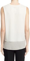 Thumbnail for your product : Vince Sleeveless Mesh Overlay Blouse