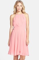 Thumbnail for your product : Eliza J Pleated Chiffon Fit & Flare Dress