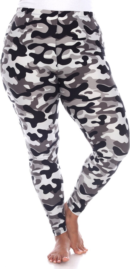 White Mark Fashion White Mark Women’s Plus Size Super Soft Camo Print Leggings