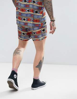 Reclaimed Vintage Inspired Shorts In Ikat Print