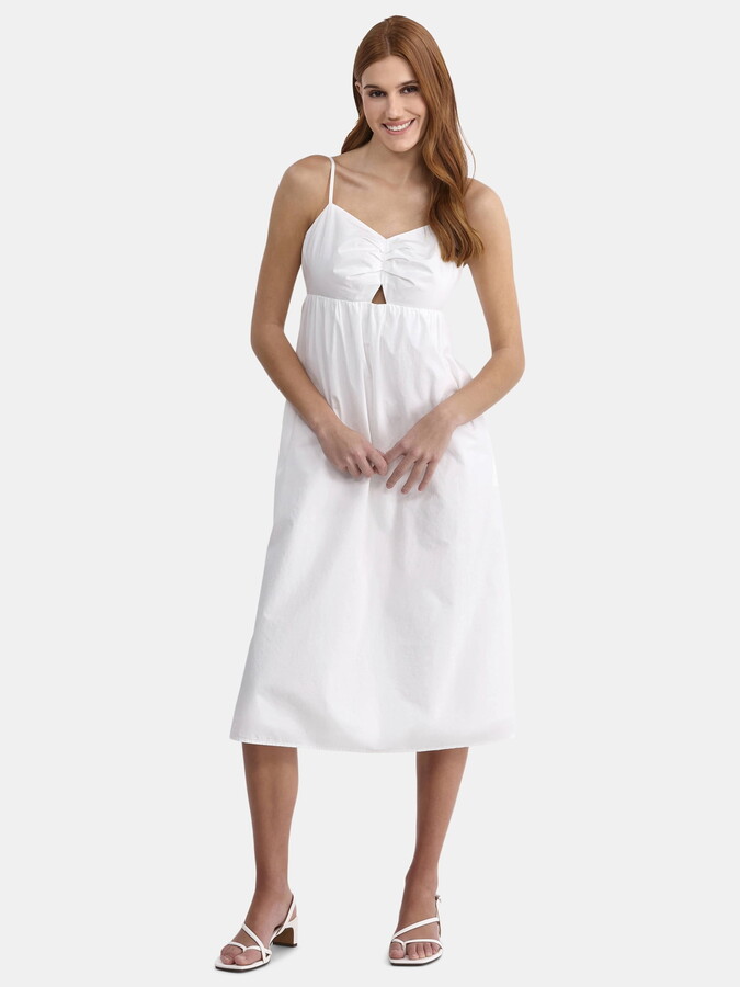 Time and Tru Women’s Smocked Midi Dress, Sizes XS-XXXL