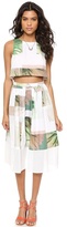 Thumbnail for your product : Tibi Fiore di Cactus Skirt with Mesh