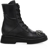 Thumbnail for your product : Jimmy Choo Hadley Crystal-Embellished Leather Combat Boots