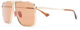 Thumbnail for your product : Gucci Eyewear Logo-Bridge Pilot-Frame Sunglasses