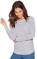 Thumbnail for your product : M&Co Pointelle curve hem jumper