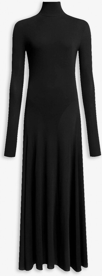 Alaia Heart black jersey dress