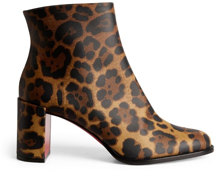 block heel leopard print boots