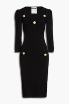 Thumbnail for your product : Moschino Gathered button-embellished ponte dress