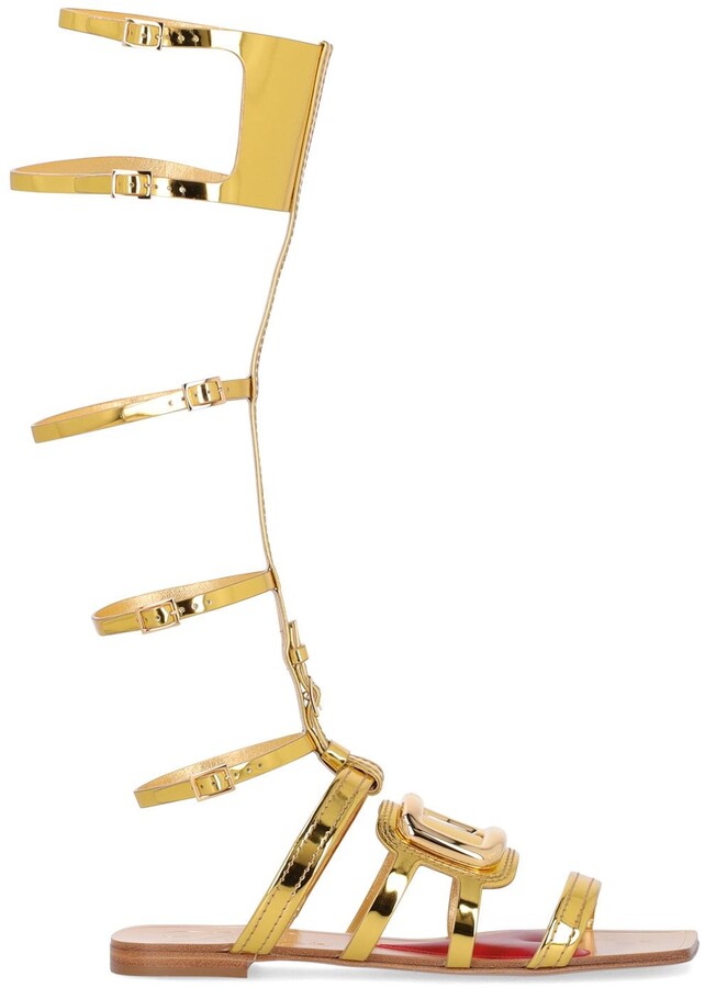Gold Gladiator Sandals | ShopStyle UK