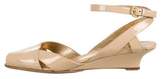 Thumbnail for your product : Prada Patent Leather Peep-Toe Wedges